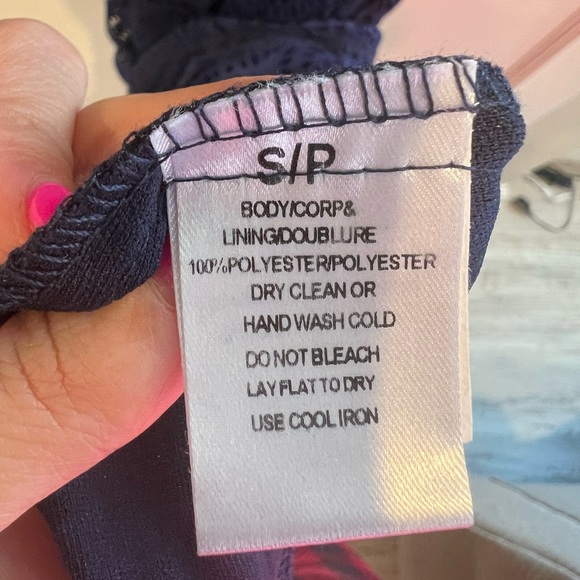 Design Lab Navy Blue lace dress - Picture 4 of 4